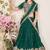 Glamorous Teal Green Sequins Embroidered georgette indian designer function wear lehenga dress