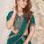 Glamorous Teal Green Sequins Embroidered georgette indian designer function wear lehenga dress