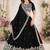 Glamorous Black Sequins Embroidered georgette indian designer wedding wear lehenga dress
