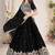 Glamorous Black Sequins Embroidered georgette indian designer wedding wear lehenga dress