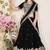 Glamorous Black Sequins Embroidered georgette indian designer wedding wear lehenga dress