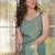 Women viscose zari chanderi fabric straight kurta, pant and dupatta set