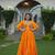 Vibrant elegance in traditional yellow gown