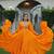 Vibrant elegance in traditional yellow gown