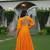 Vibrant elegance in traditional yellow gown