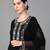 Elegant black embroidered kurta set with dupatta