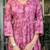 Blush pink floral printed cotton suit set