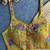 Yellow Color Mirror Work Gajji Silk Blouse