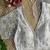 White Colour V-Neck Bridal Blouse