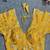 Mustard Thread Work Deep Neck Embroidered Blouse