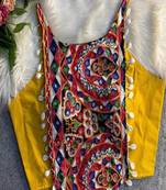 yellow Color Heavy Embroidered Readymade Blouse for Navratri