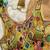 Gold Sleeveless Navratri Handwork Readymade Blouse for Garba Nights