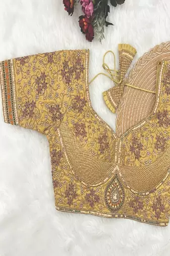 Royal Gold Stylish Bridal Blouse