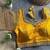 Yellow Color Bridal Italian Silk Embroidered Blouse