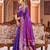 Violet soft silk blend saree with unstitched blouse