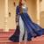 Blue rayon kutchi gamthi work navratri kurti