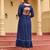 Blue rayon kutchi gamthi work navratri kurti