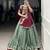 Silk Crepe Chaniya Choli Sequins With Thread Embroidery & Gota Patti Lace 