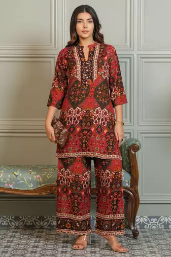Tashvika carmen printed co-ord set