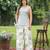 Mahua slate 3 pc cotton fusion wear set