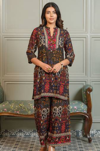 Tashvika walnut printed co-ord set