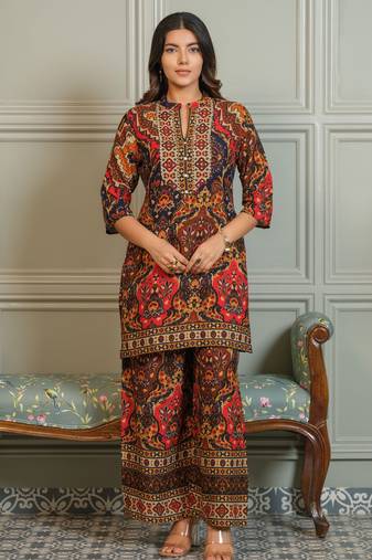 Tashvika lava printed kurta pant set