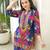 Pavitra hibis ikat printed co-ord set