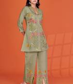 Darika sage embroidery co-ord set