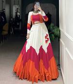 Pure Rayon Plain Chaniya Choli With Lightweight Twirl-Ready Flair for Navratri