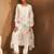 Bushra dove white embroidered viscose rayon kurta sets