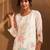 Bushra dove white embroidered viscose rayon kurta sets