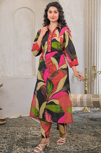 Bhoomi vibe multicolor printed cotton kurta sets