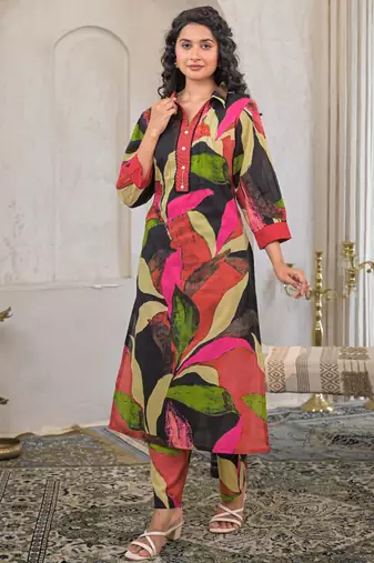 Bhoomi vibe multicolor printed cotton kurta sets