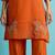 Parikrama apricot rust embroidered chanderi kurta sets