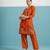 Parikrama apricot rust embroidered chanderi kurta sets