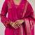 Kabool hotpink pink embroidered cotton blend kurta sets