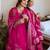 Kabool hotpink pink embroidered cotton blend kurta sets