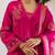 Kabool hotpink pink embroidered cotton blend kurta sets