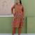 Viva toffee beige embroidered cotton kurta sets
