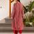 Kabool cardinal red printed cotton kurta sets