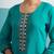 Parikrama peacock light teal embroidered chanderi kurta sets