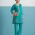 Parikrama peacock light teal embroidered chanderi kurta sets