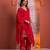 Parikrama scarlet red embroidered chanderi kurta sets