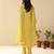 Albeli lemon dark yellow plain crepe kurta sets