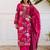 Kabool magenta pink printed cotton kurta sets