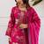 Kabool magenta pink printed cotton kurta sets