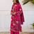 Kabool magenta pink printed cotton kurta sets