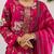 Kabool magenta pink printed cotton kurta sets