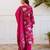 Kabool magenta pink printed cotton kurta sets