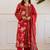 Kabool zarqa red printed cotton kurta sets